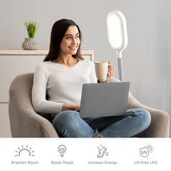 Verilux HappyLight Duo gooseneck flexible arm for customized desk lighting