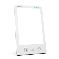 Verilux HappyLight Luxe front view with UV-free LED panel for daytime mood support.