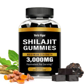 Veris Vigor Shilajit Gummies jar with berry flavor for daily energy support.