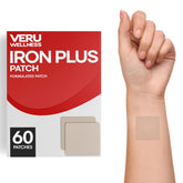 Veru Wellness Iron Plus Daily Patch box shows a 60-day supply for convenient iron support.