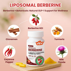 VEV Berberine capsules with cinnamon blend highlighting botanical harmony