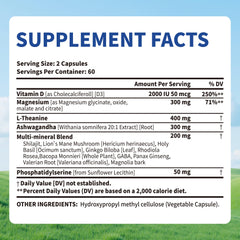 VEV DeepCalm 15in1 capsules provide a comprehensive magnesium blend for daily balance.