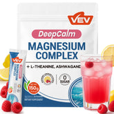 VEV Magnesium Complex bottle with Raspberry Lemonade flavor for calm evenings.