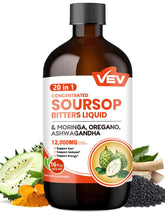 VEV Soursop Bitters bottle front view for daily digestive support.