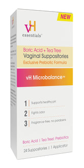 vh essentials package box showing discreet feminine care solution for everyday use.