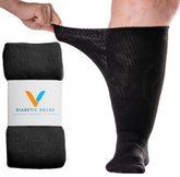 Viasox EasyStretch black X-Large top stretch for swollen legs and comfort.