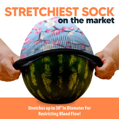 Viasox EasyStretch seamless toe design prevents rubbing and irritation.