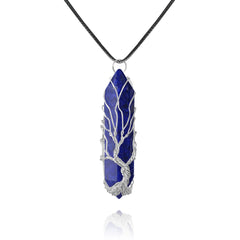 VIBILIA healing crystal necklace with lapis lazuli pendant for mindful style and balance.