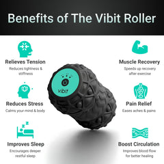 Vibit foot massage device focusing on plantar fasciitis for daily relief.