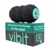 Vibit vibrating massager in hand for on-the-go relief and muscle recovery.