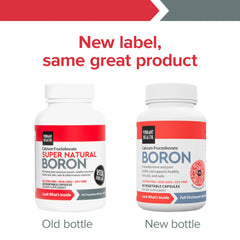 Vibrant Health boron capsule close-up highlighting plant-based formulation for wellness.