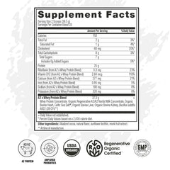 Vicera A2 Protein Powder scoop pouring into a glass for daily use.