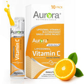 Vida Lifescience Aurora Liposomal Vitamin C packet for on-the-go use.