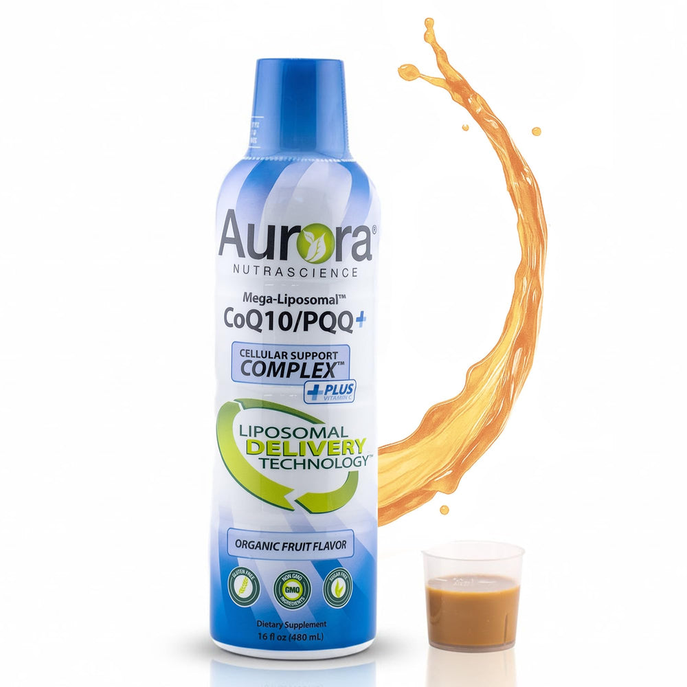 Vida Lifescience Aurora bottle front shows strawberry flavor for daily energy support