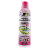Vida Lifescience Aurora bottle front shows organic strawberry flavor and liposomal formula