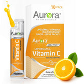 Vida Lifescience Aurora liposomal Vitamin C packaging highlights premium quality and immune-support potential.