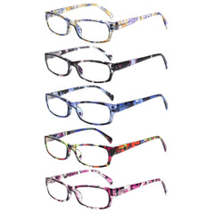 VIDEBLA 5-pack reading glasses with blue-light filtering for comfortable screen use