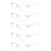 VIDEBLA 5 pack reading glasses with clear lenses for comfortable everyday reading