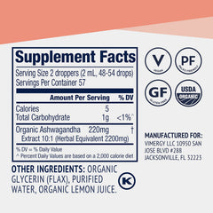 Vimergy Ashwagandha liquid added to water or smoothie for easy daily use.