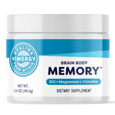 Vimergy Brain Body Memory bottle front shows clean three-ingredient formula.