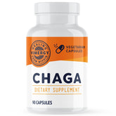 Vimergy Chaga capsules bottle shown, supporting immune health and antioxidant support.