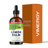 Vimergy lemon balm tincture bottle for daily calm and balance.
