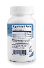 Vimergy Melatonin bottle and capsules highlight clean vegan formula.