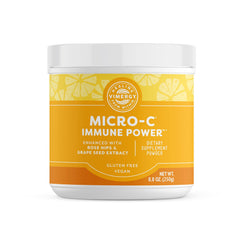 Vimergy Micro-C Immune Power label closeup showing vitamin C content.