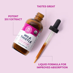 Vimergy Milk Thistle organic label highlights USDA Organic and clean ingredients