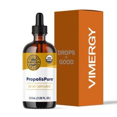 Vimergy PropolisPure bottle front showing purity for daily wellness