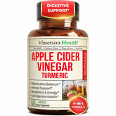 Vimerson Health ACV Turmeric bottle pour shows simple daily intake for digestive balance