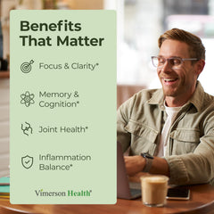 Vimerson Health Ginkgo Biloba Turmeric capsules close-up for cognitive clarity.