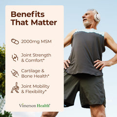 Vimerson Health bottle back label with dosing and supplement details.