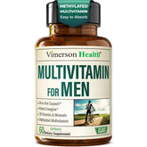 Vimerson Health Men’s Multivitamin bottle front view supports daily energy and wellness.