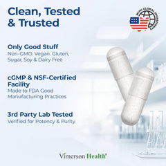 Vimerson Health Magnesium Glycinate 200mg capsules in a relaxation routine for potential stress relief.