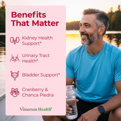 Vimerson Health Ultra Kidney Cleanse bottle side view for convenient daily use.