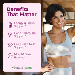 Vimerson Health bottle pour illustrating easy daily dosing.