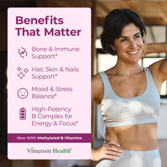 Vimerson Health Womens Multivitamin capsules ready for convenient daily nutrition.