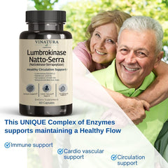 VINATURA USA‑made facility badge indicating quality testing and purity