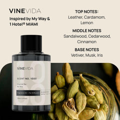 VINEVIDA No1001 bottle close-up for elevating entryway mood at home.