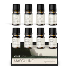 VINEVIDA set of 8 masculine scents for candle making enhances ambiance.