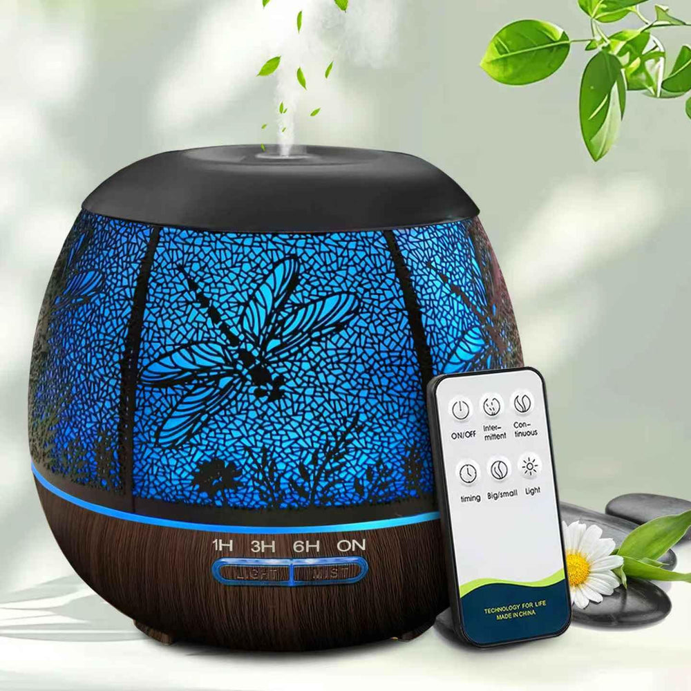 VinFucher Dragonfly diffuser with remote control for easy bedroom use.