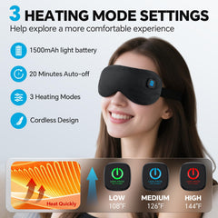 Visader cordless eye mask with battery, perfect for travel and on-the-go relief.