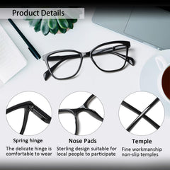 VisiWell spring hinge frame for flexible, comfortable all-day wear.