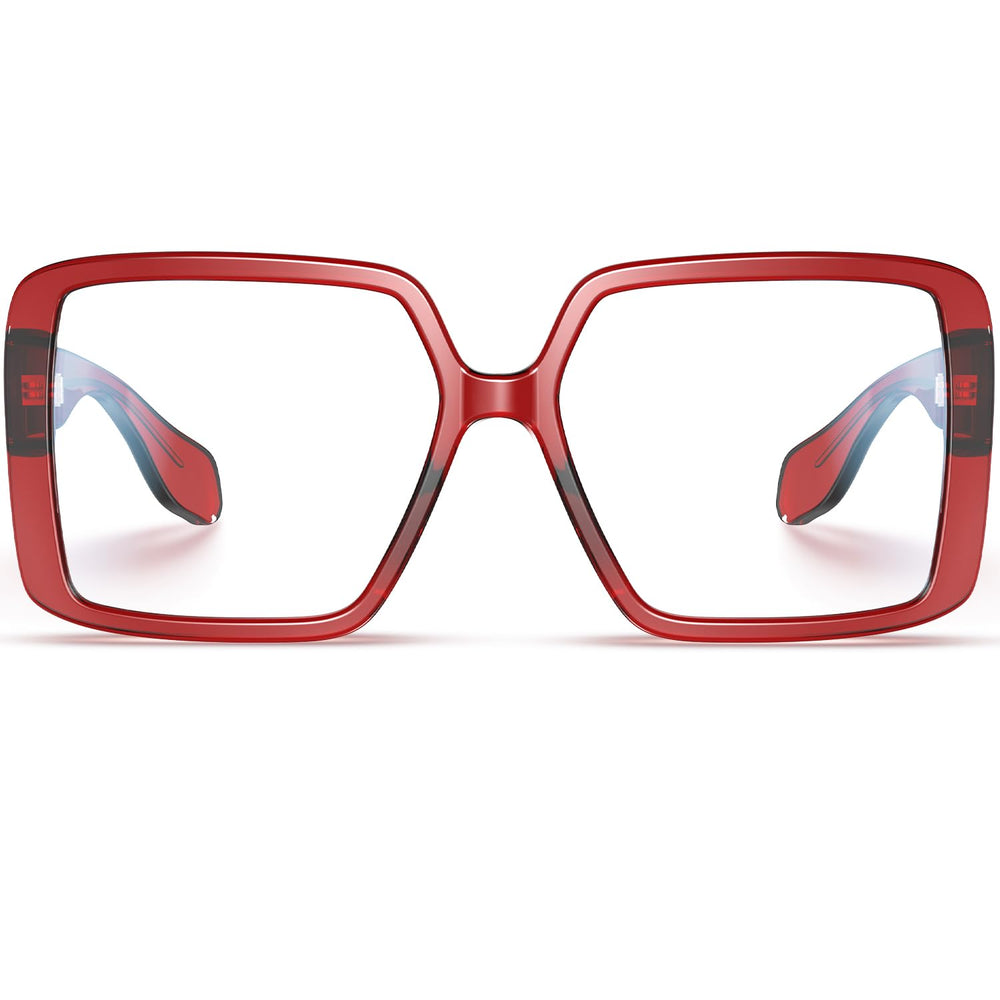 VISOONE Harvard oversized TR90 glasses front view for daily wear and style