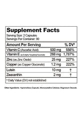 Visual Advantage AREDS2 capsules laid out for easy daily eye health routine