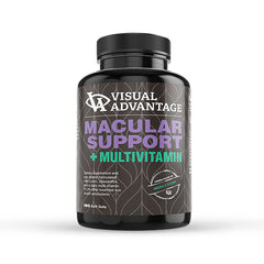 Visual Advantage Lunovus Macular bottle showing premium eye vitamin for macular support