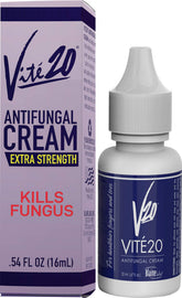 VITÉ20 Vite 20 antifungal cream bottle front highlighting compact size for daily care.