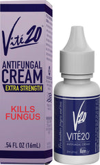 VITÉ20 Vite 20 antifungal cream bottle front highlighting compact size for daily care.