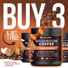 Vita Guard 10 Mushroom Coffee Reishi mug close-up – balanced aroma